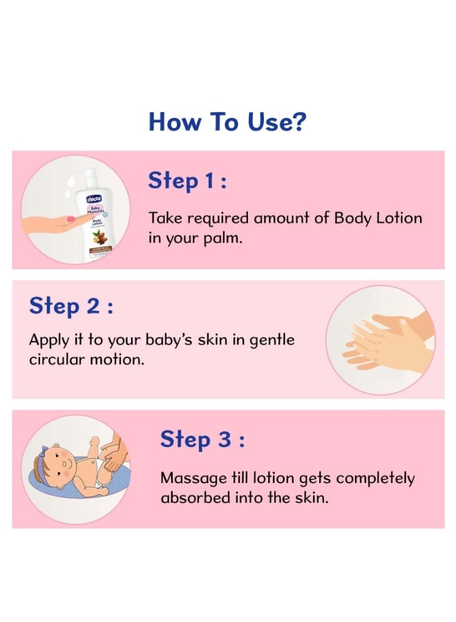 شيكو Chicco Baby Moments Body Lotion for Babies, 200ml | Almond Milk & Murumuru Butter | Quick Absorb Formula with Natural Ingredients for Ultra Soft Skin | Dermatologically Tested | Parabens & Phenoxyethanol Free - Image 3